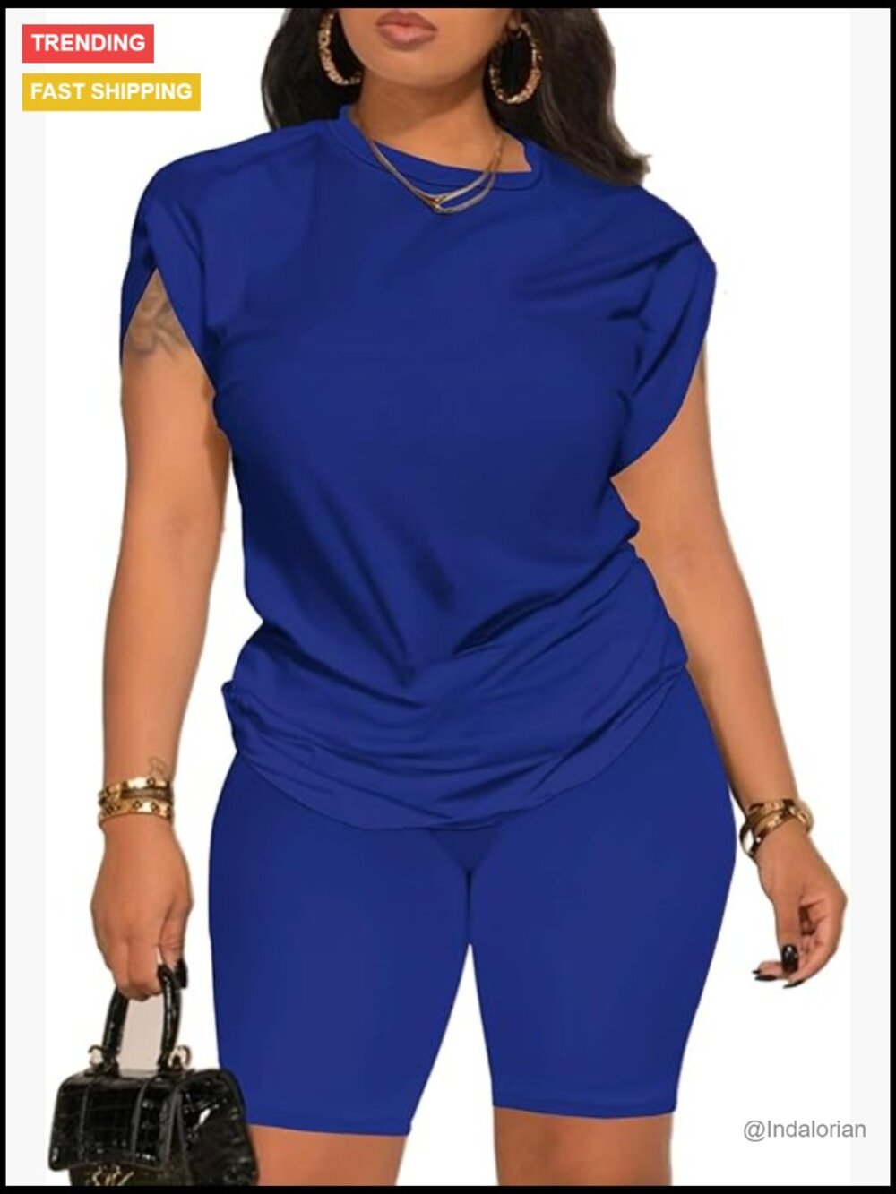 Polyester Spandex Biker Short Workout Set 2 Piece Sweatsuit
